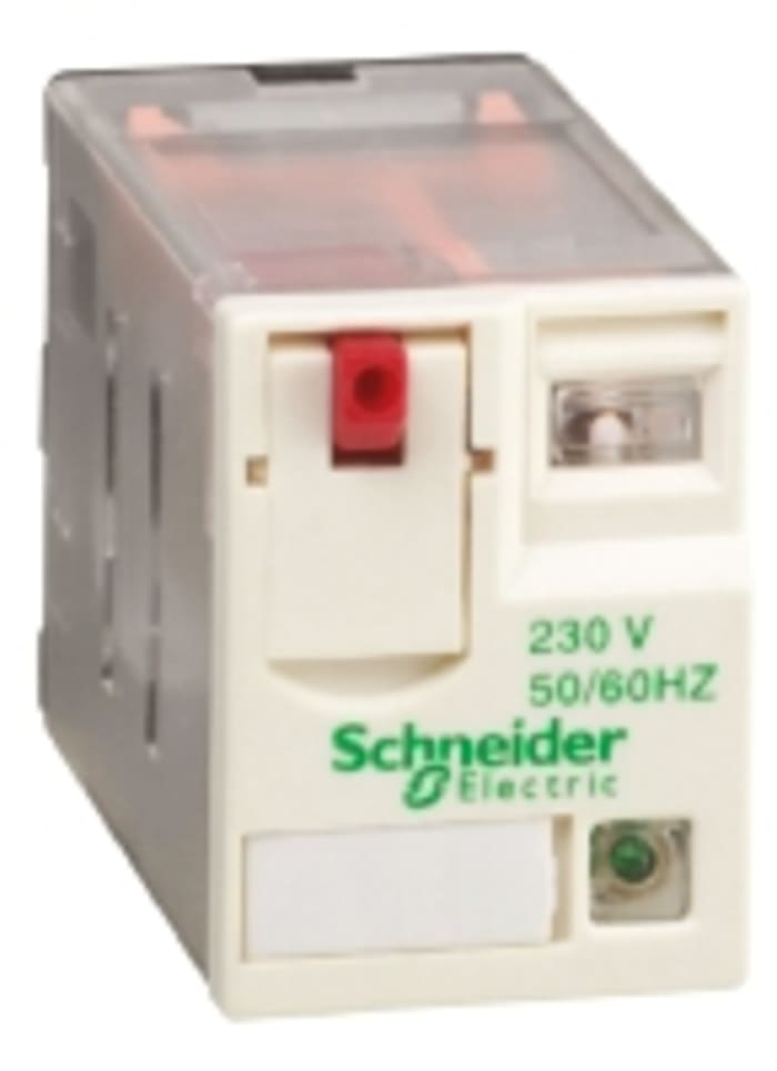 Schneider Electric Plug In Non-Latching Relay, 230V ac Coil, 6A Switching Current, 4PDT