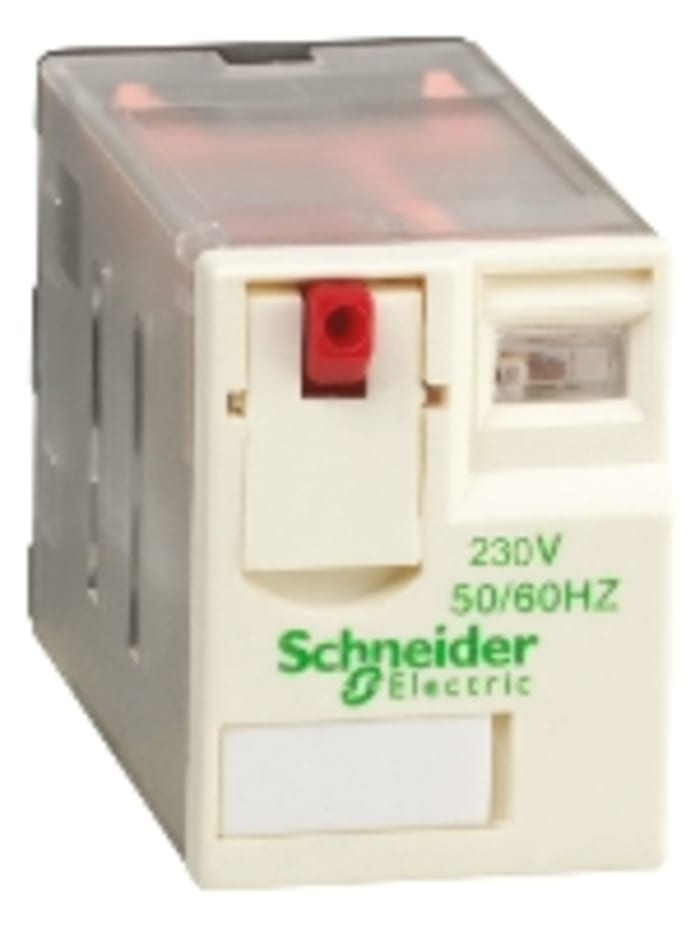 Relais Schneider Electric, 4 RT, bobine 230V c.a. Enfichable 1.2W