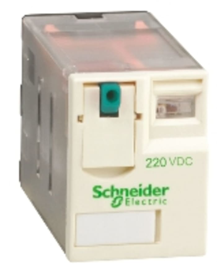 Schneider Electric Plug In Non-Latching Relay, 220V dc Coil, 6A Switching Current, 4PDT