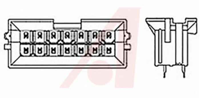 TE Connectivity VAL-U-LOK Series Straight Through Hole PCB Header, 20 Contact(s), 4.2mm Pitch, 2 Row(s), Shrouded