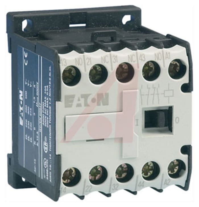 Eaton Overload Relay 2NO + 2NC, 10 A Contact Rating, 24 Vac, 4P