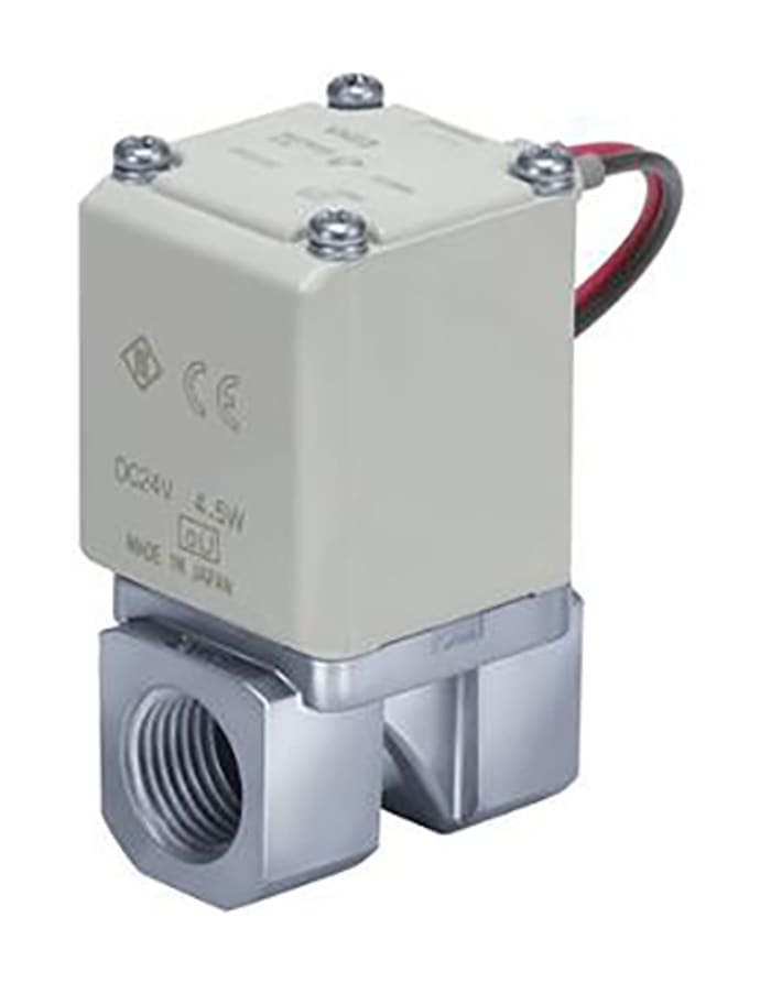 SMC Solenoid Valve VX253AZ3EAXB, 2 port(s) , NO, 230 V ac, 1/4in