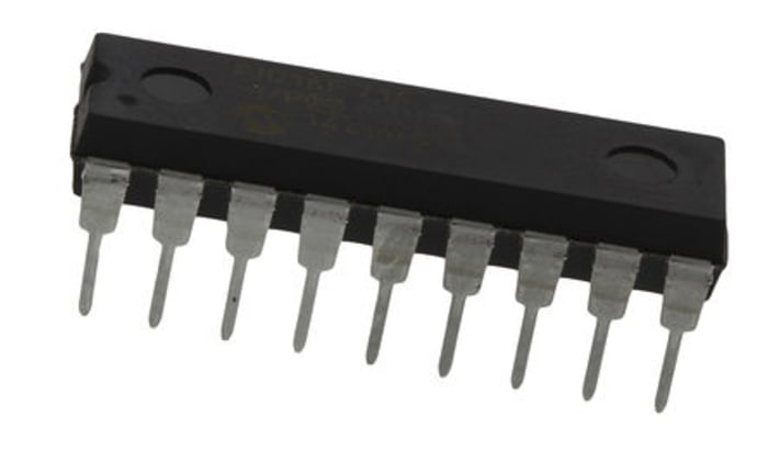 Microchip, 8bit PIC, PIC16F Microcontroller, 20MHz, 3.5 kB Flash, 18-Pin PDIP