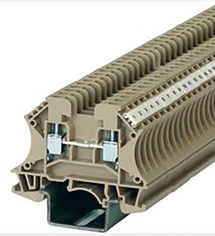 RS PRO | RS PRO CDU 4 Series DIN Rail Terminal Block Beige, Black, Blue ...