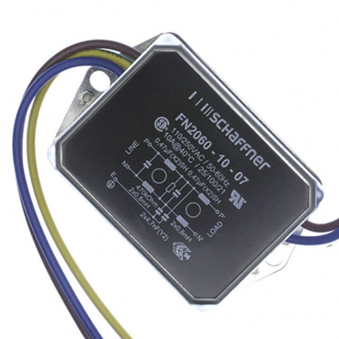 Schaffner, FN2030 16A 250 V ac 0 → 400Hz, Chassis Mount RFI Filter, Wire Lead, Single Phase