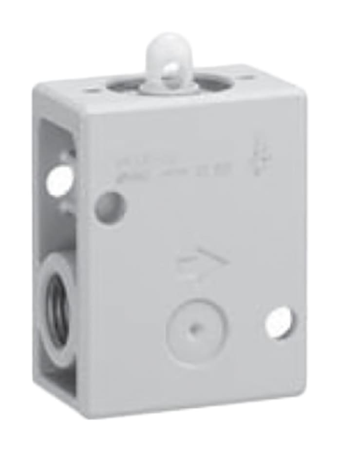 SMC Basic Pneumatic Relay Pneumatic Manual Control Valve VM200 Series, R 1/4, 1/4, III B