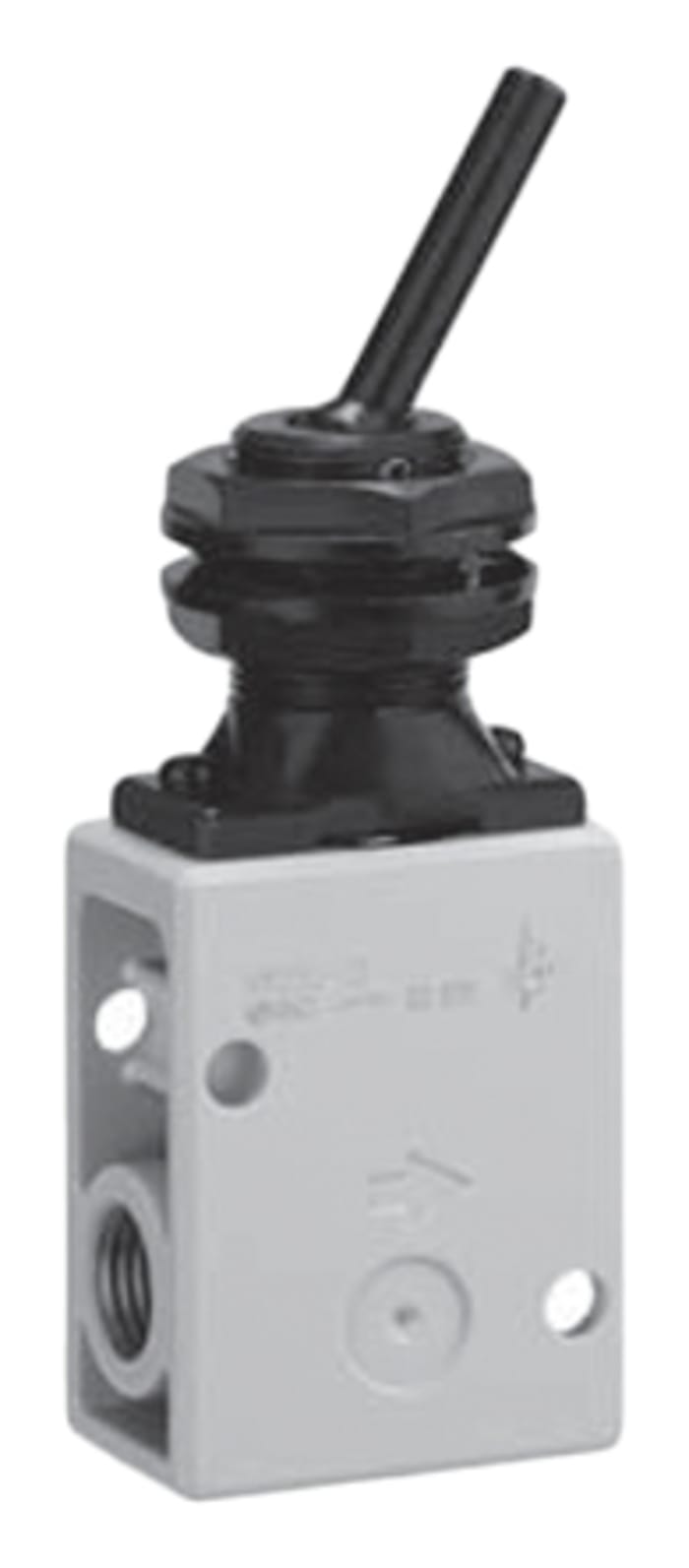SMC Toggle Lever Pneumatic Manual Control Valve VM200 Series, R 1/4, 1/4