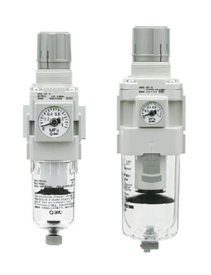 SMC AW20 Filter Regulator, 5μm, G 1/4, Automatic, 10 bar