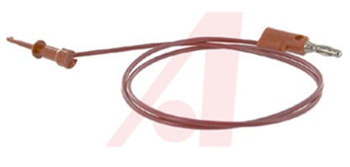 Mueller Electric Test lead, 5A, 300V, Red, 600mm Lead Length