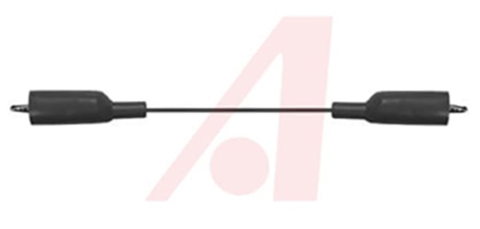 Mueller Electric Test lead, 10A, 300V, Black, 0.3m Lead Length