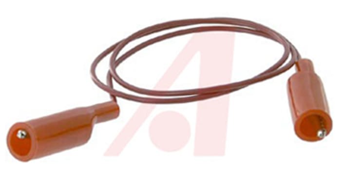 Mueller Electric Crocodile Clip Lead, 10A, 300V, Red, 600mm Lead Length