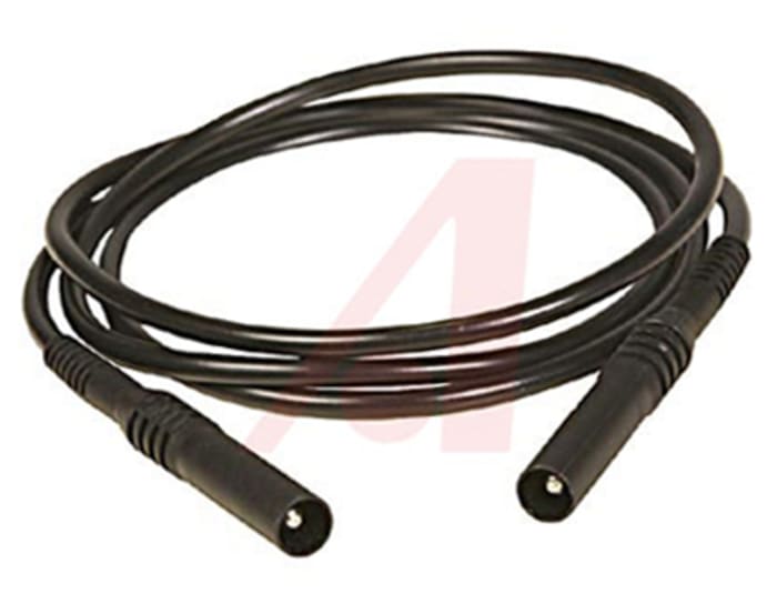 Mueller Electric Test lead, 20A, 1kV, Black, 1m Lead Length