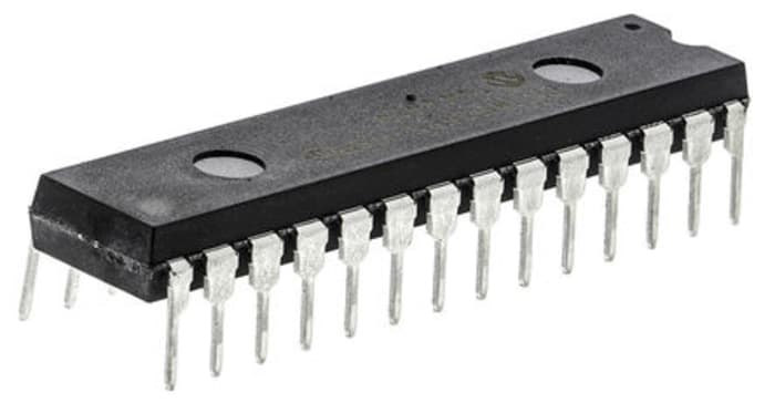Microchip, 8bit PIC, PIC18F Microcontroller, 40MHz, 1.024 kB, 48 kB Flash, 28-Pin SPDIP