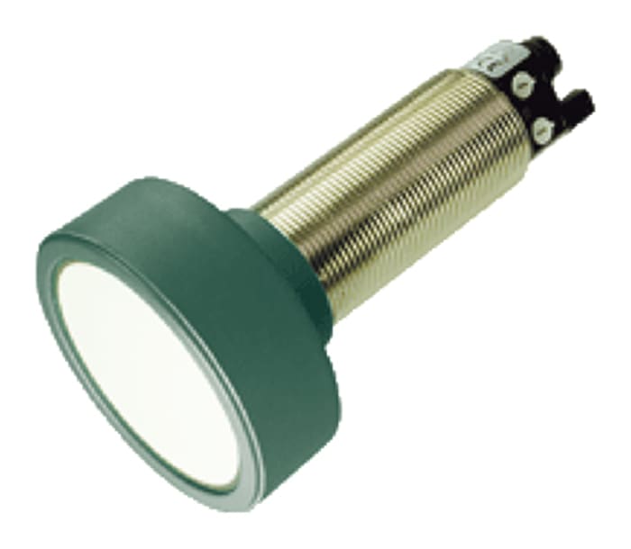 Pepperl + Fuchs Barrel-Style Proximity Sensor, M30 x 1.5, 350 → 6000 mm Detection, NO, PNP Output, 20 →