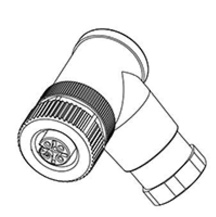 TE Connectivity Connector, 5 Contacts, Cable Mount, Plug, Female, IP67