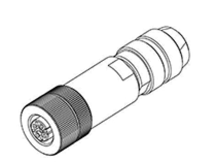 TE Connectivity Connector, 5 Contacts, Cable Mount, Female, IP67