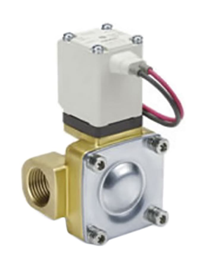 Electrodistributeur pneumatique SMC série VXD fonction 2/2, Solénoïde/pilote/ressort, G 1, 230V c.a.