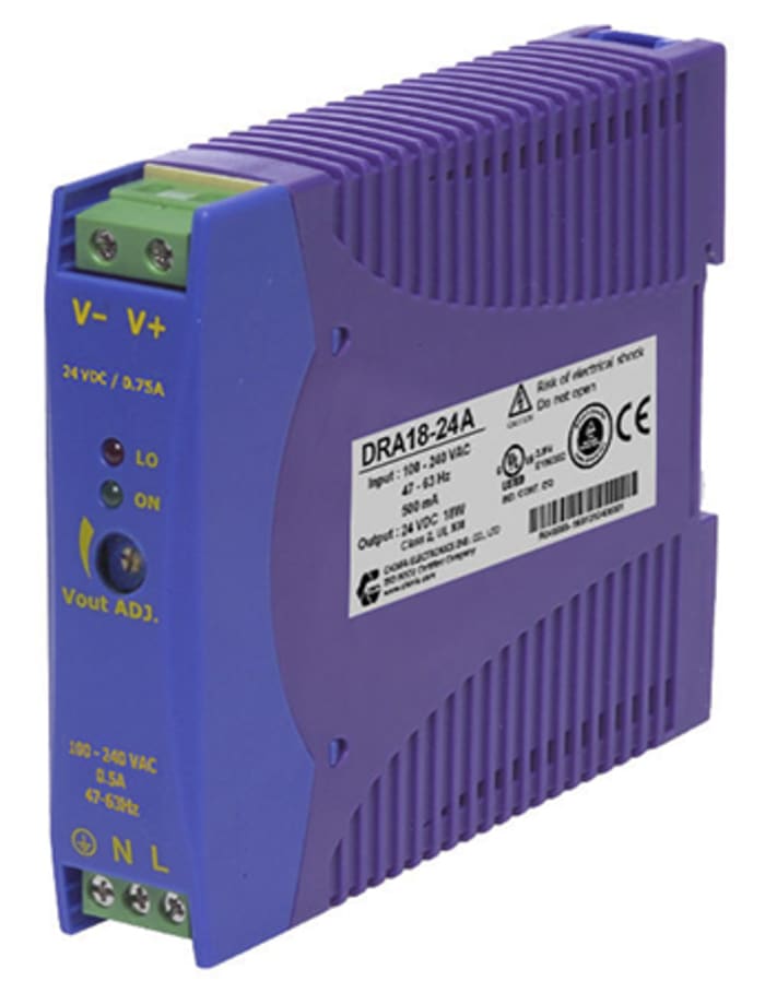 Chinfa DRA18-12A Источник питания для монтажа на DIN-рейку