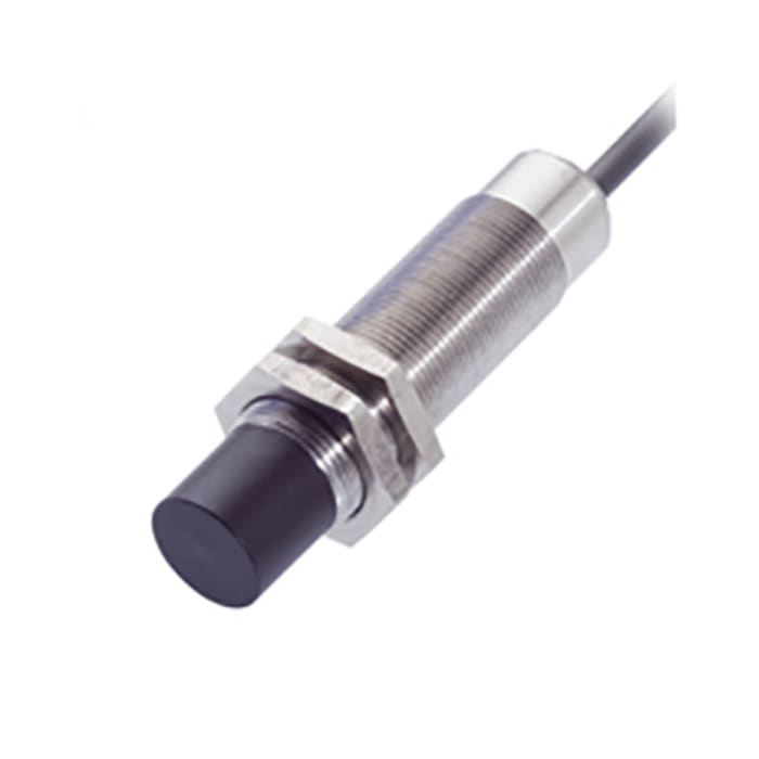 BALLUFF Capacitive Threaded Barrel Proximity Sensor, M18, 12 mm Detection, PNP NO, 10 → 30 V dc