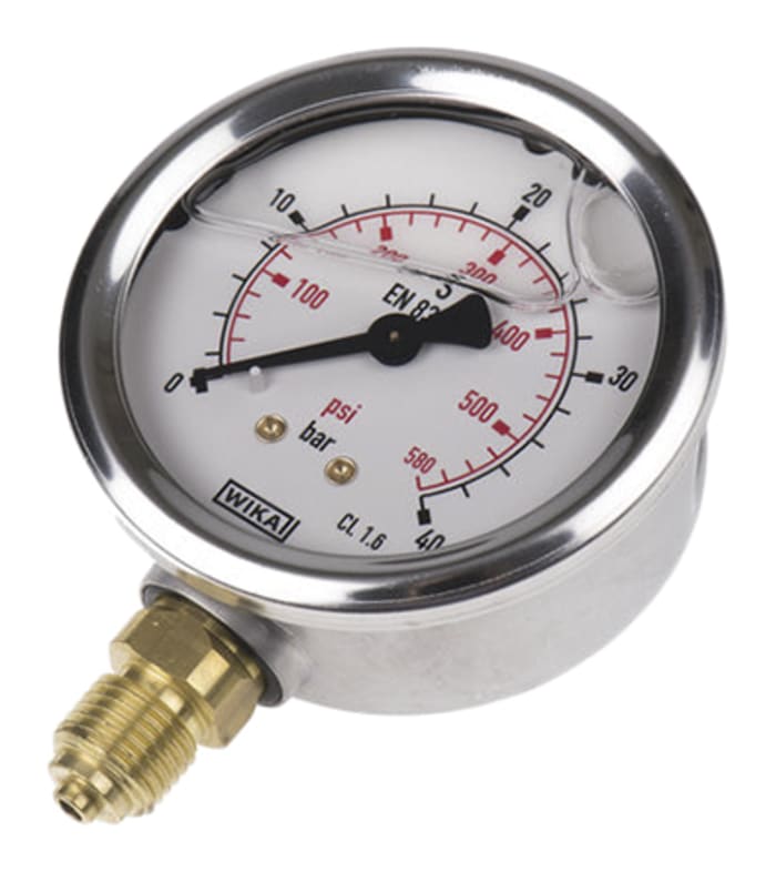 9626926 WIKA WIKA G 1/4 Dial Pressure Gauge 40bar, 9626926, UKAS