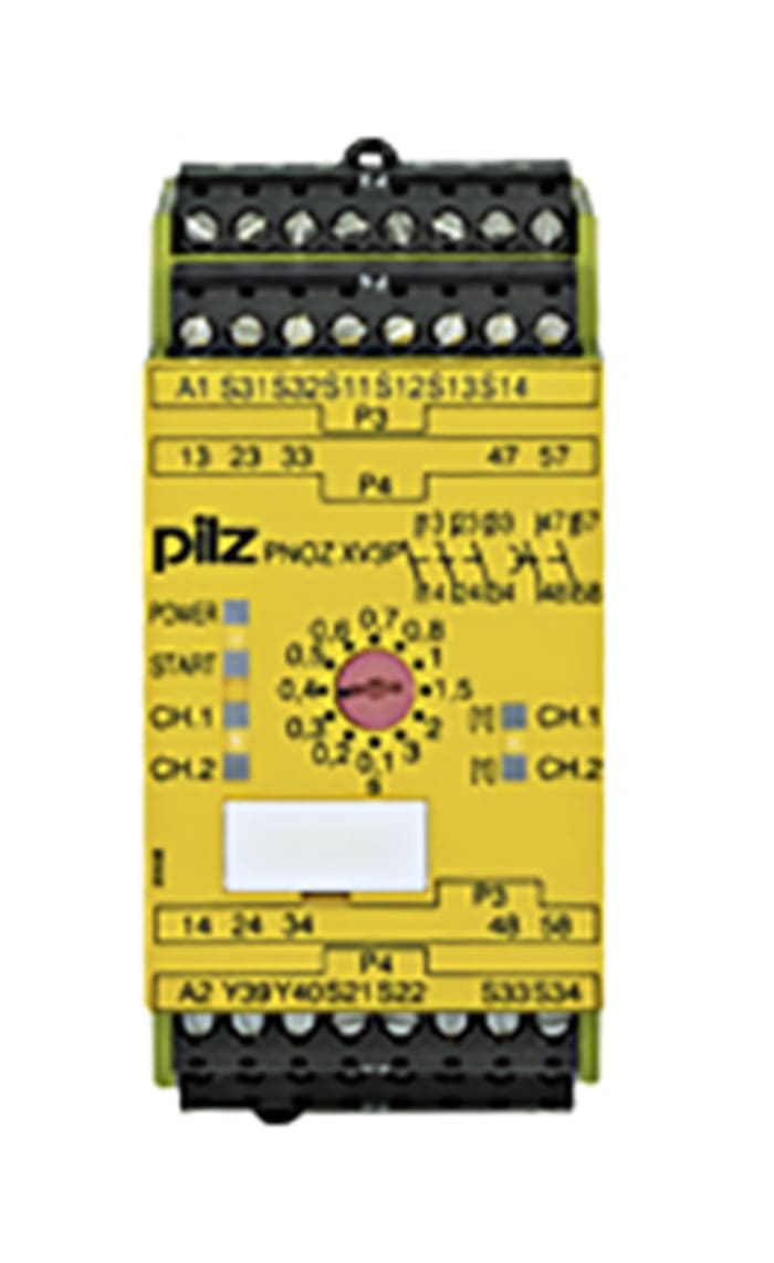Relais de sécurité Pilz PNOZ XV3P, 24V c.c., 2 canaux, 3 contacts de sécurité