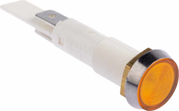 Arcolectric (Bulgin) Ltd 0275 Series Orange Indicator, 24V, Solder Tab Termination Panel Mount, IP67