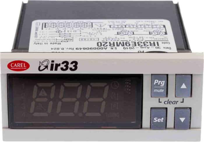 Carel IR33 Panel Mount PID Temperature Controller, 76.2 x 34.2mm 2 (Analogue), 2 (Digital) Input, 4 Output Analogue,