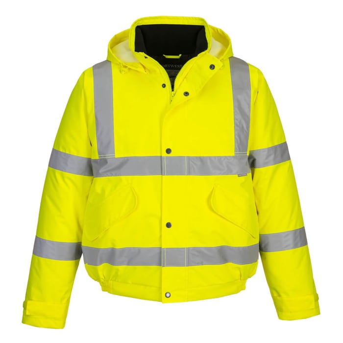 Portwest S463 Yellow Unisex Hi Vis Bomber Jacket, M
