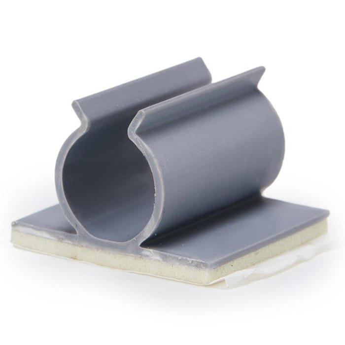 Essentra Grey PVC U-shaped clamp, 6.4mm Max. Bundle