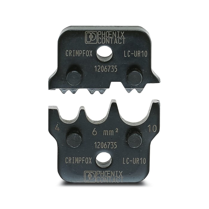 Phoenix Contact, CRIMPFOX LC Crimp Tool Die, Tubular Cable Lug, Wire size 4 → 10mm², Coaxial Type Cable Lug
