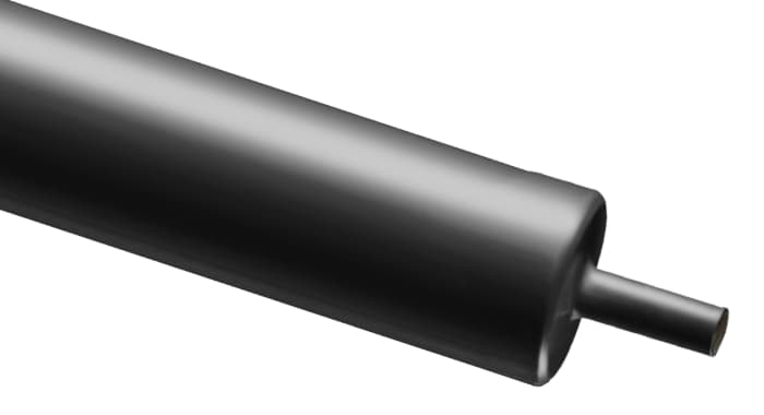 RS PRO Heat Shrink Tubing, Black 8 mm Sleeve Dia. x 100cm Length 4:1 Ratio