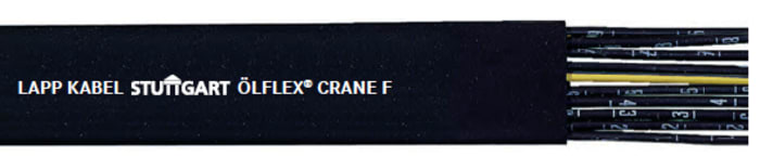 Lapp ÖLFLEX CRANE F Cable, 12 Cores, 1.5 mm², Flat, Unscreened, 50m, Black Rubber Sheath, 16 AWG