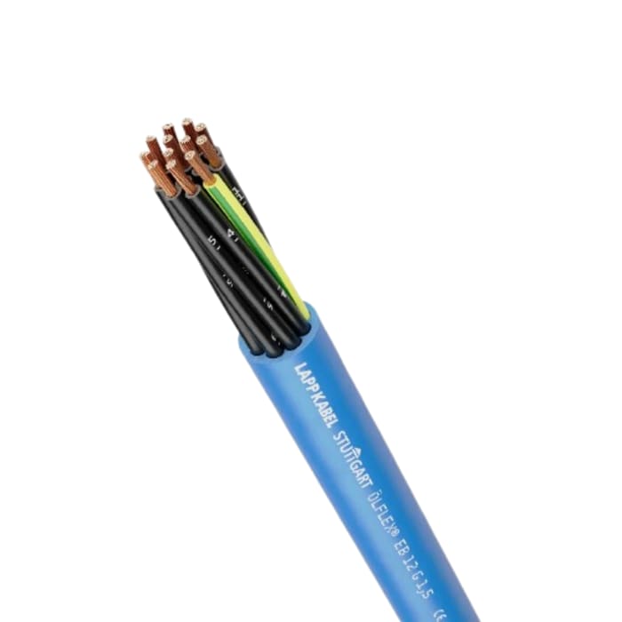 Lapp ÖLFLEX EB Control Cable, 4 Cores, 1.5 mm², YY, Unscreened, 50m, Blue PVC Sheath, 15 AWG