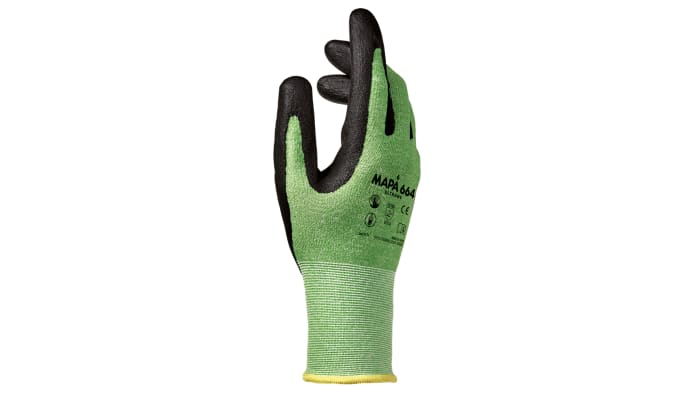 Mapa ULTRANE 664 Green Nitrile Foam Material Handling Work Gloves, Size 9