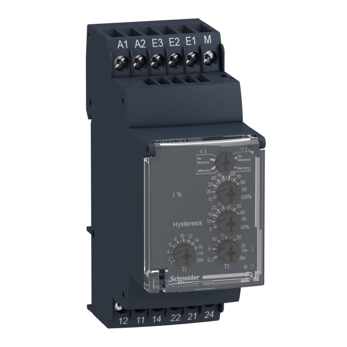 Schneider Electric Current Monitoring Relay, 1 Phase, DPDT, DIN Rail