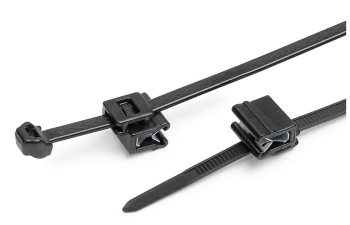 Brida HellermannTyton EdgeClip de Polipropileno Negro, 200 mm x 4.9 mm, Brida para bandejas portacables