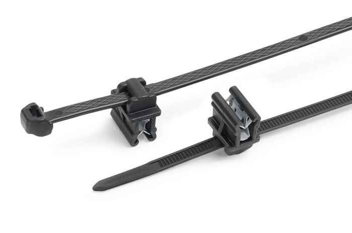 Brida HellermannTyton EdgeClip de Polipropileno Negro, 200 mm x 4.9 mm, Brida para bandejas portacables