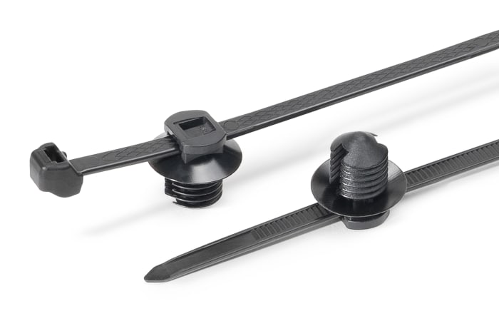 Brida HellermannTyton EdgeClip de Polipropileno Negro, 200 mm x 4.9 mm, Brida para bandejas portacables