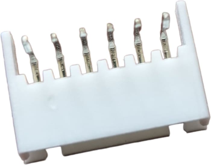 RS PRO Side Entry Through Hole PCB Header, 6 Contact(s), 2.5mm Pitch, 1 Row(s), Shrouded