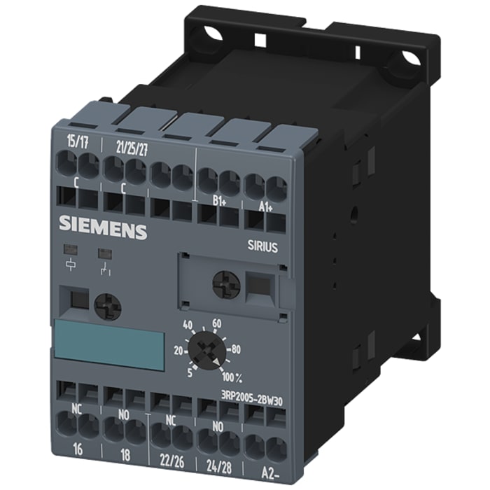 Siemens 3RP20 Series Snap On Timer Relay, 24 → 240V ac/dc, 0.05 → 100h, 16-Function