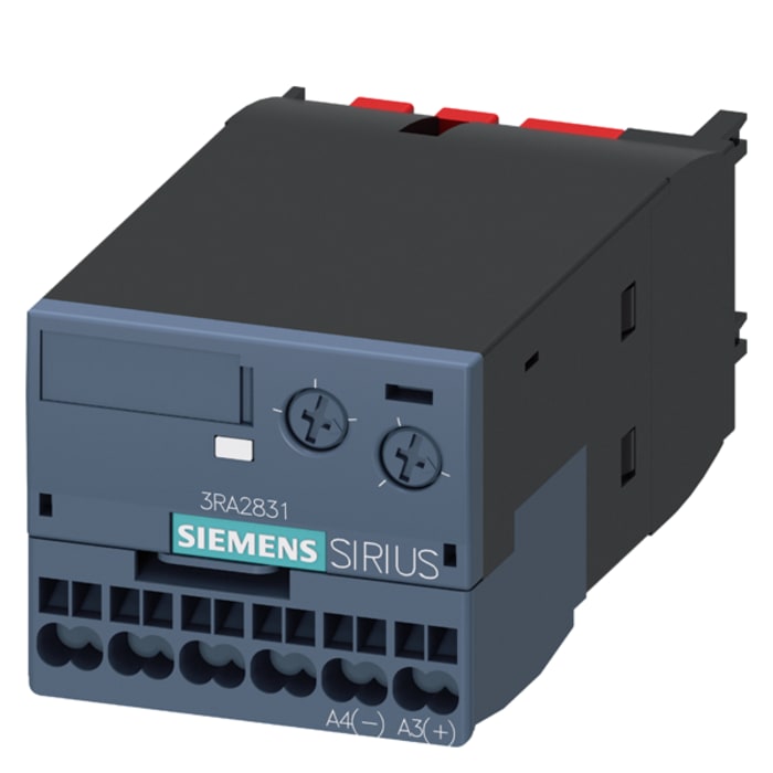 Siemens 3RA28 Series Clip-On Timer Relay, 24 → 90V ac/dc, 0.05 → 100s, 1-Function