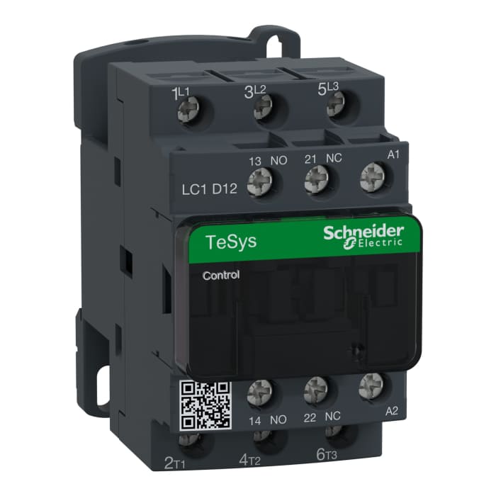 Schneider Electric TeSys D TeSyS D Contactor, 400 V ac Coil, 3-Pole, 12 A, 5.5 kW, 3NO, 690 V ac