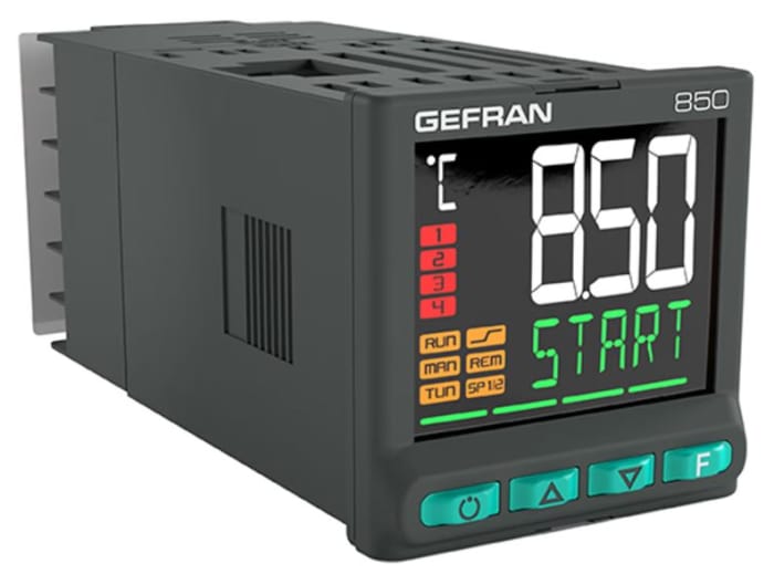 Gefran 850 PID Temperature Controller, 48 x 48 x 100mm 3 Input, 4 Output Analogue, 24 V Supply Voltage PID Controller,