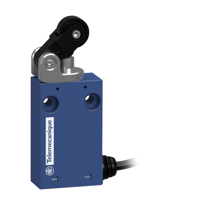 Telemecanique Sensors XCMH Series Roller Lever Plunger Limit Switch, 1NO/1NC, IP66, IP67, 2P, Plastic Housing
