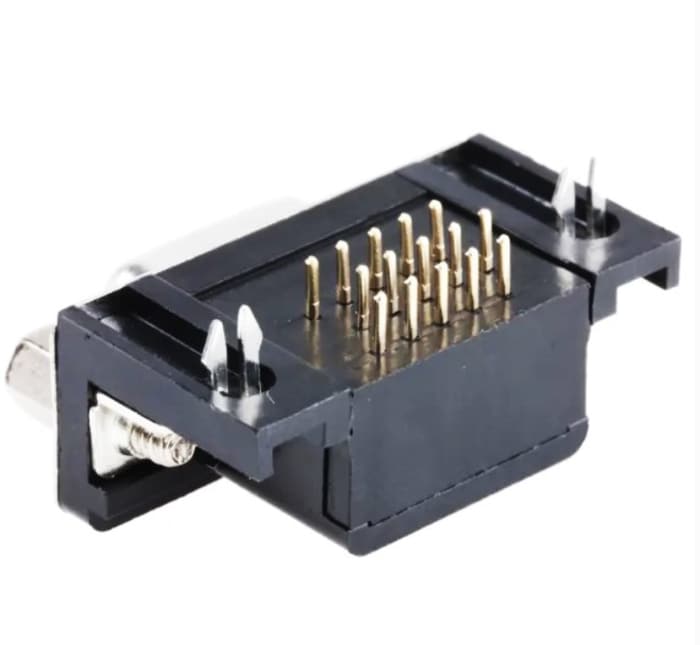 RS PRO 15 Way Right Angle Through Hole D-sub Connector Socket, 2.29mm Pitch