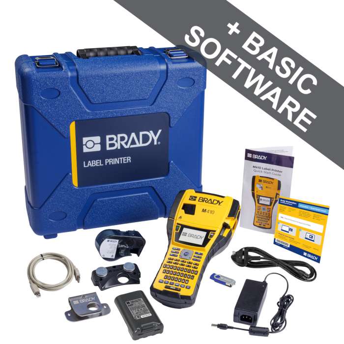 Brady M410 Portable Label Printer Kit Handheld Label Printer, 25.4mm Max Label Width