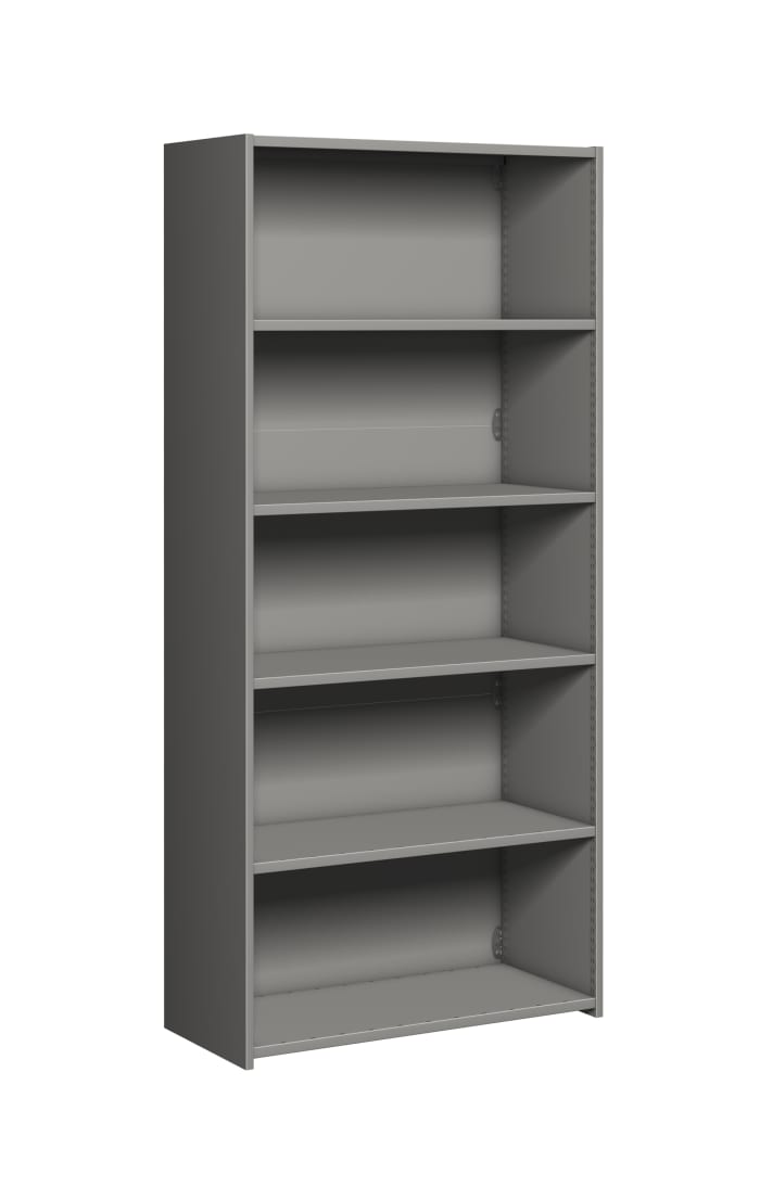 Estantería modular RS PRO Gris claro de Acero, con 6 baldas, 1850mm x 1000mm x 450mm
