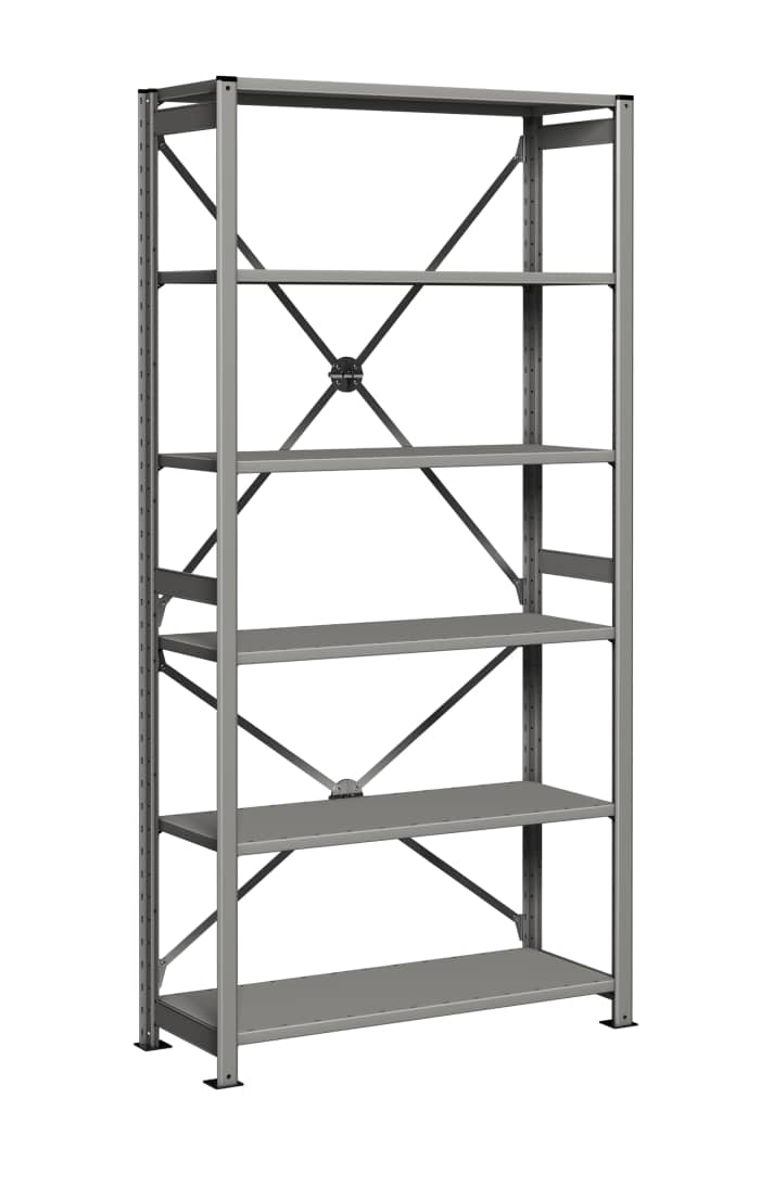 Système d'étagères RS PRO 2100mm x 1000mm x 450mm, 6 niveaux