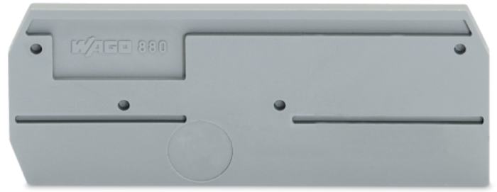 Placa final e intermedia WAGO serie 880, para usar con Bornas de carril
