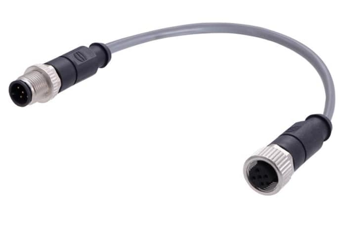 HARTING Straight Male 5 way M12 to Straight Female 5 way M12 Actuator/Sensor Cable, 1m